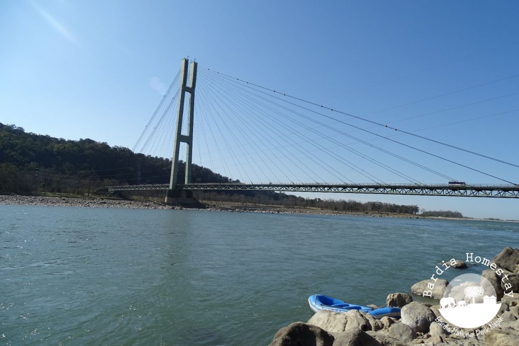 Chisapani bridge Karnali river West Nepal