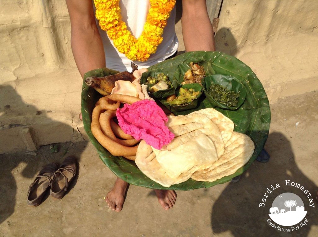 Nepalese Tharu food Bardia Homestay