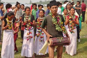 Tharu dancing Dashain Bardiya Nepal