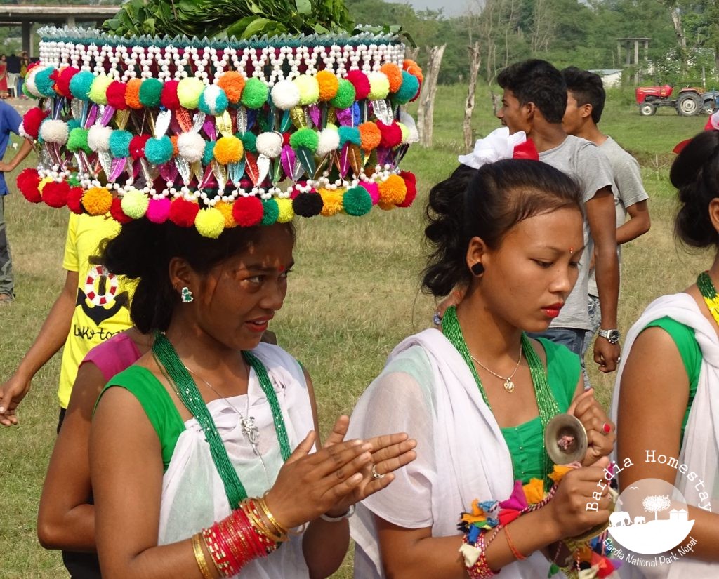 Tharu women Dashain Bardiya Nepal