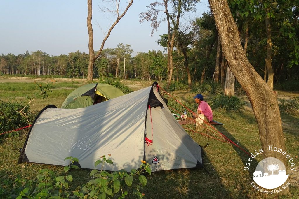 camping Babai Karnali river Bardia National Park