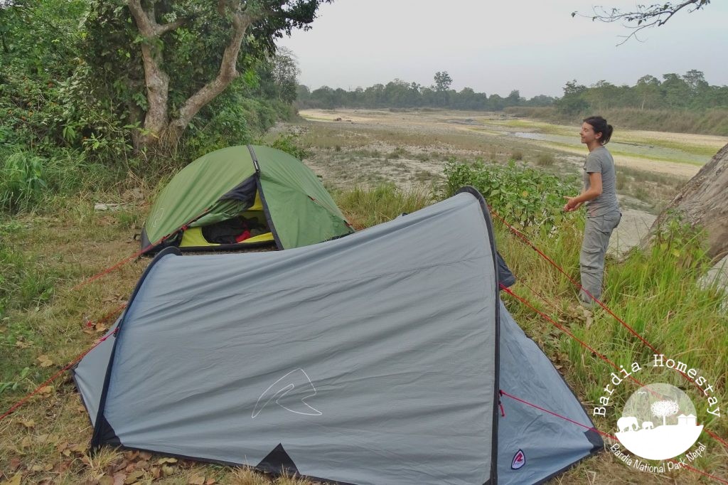 camping jungle Bardia National Park