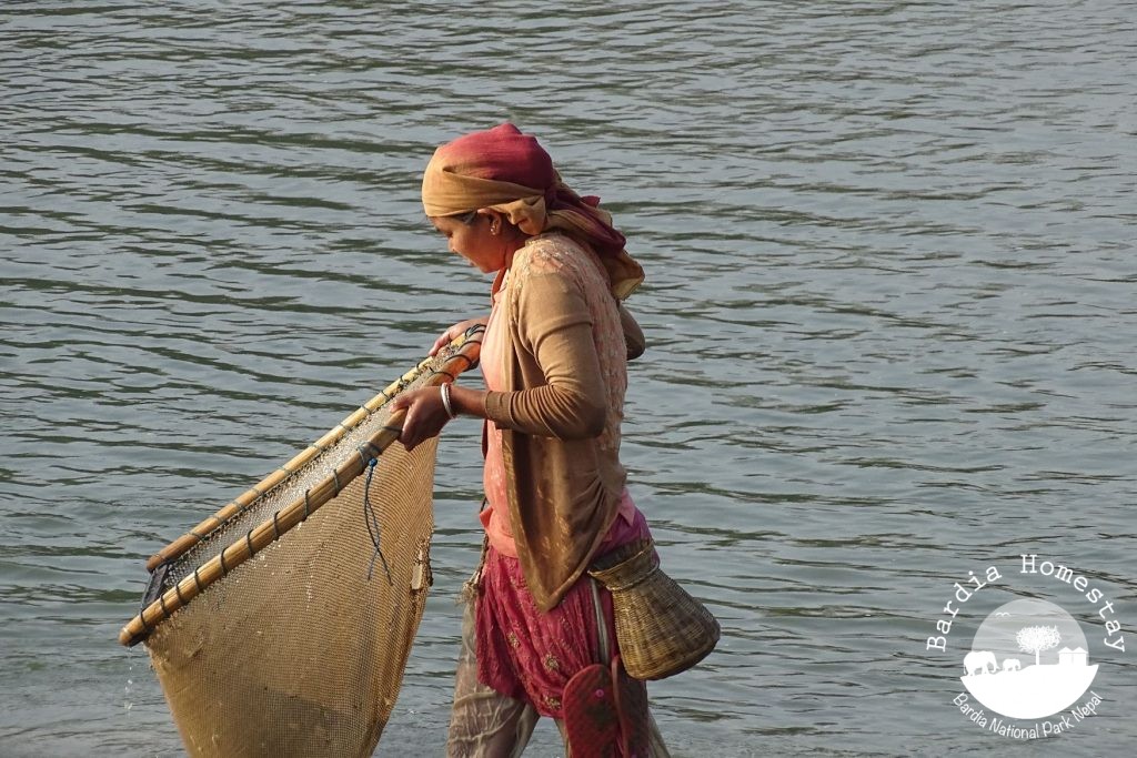 Tharu fishing Bardia Homestay