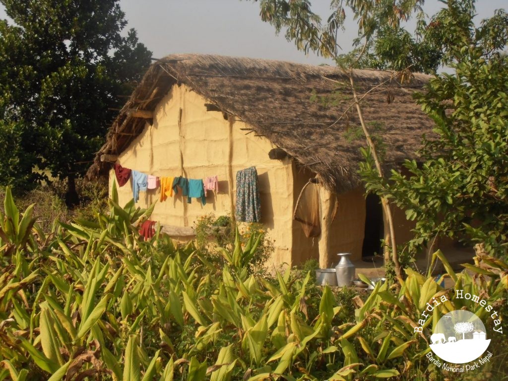 Tharu house countryside Bardia National Park