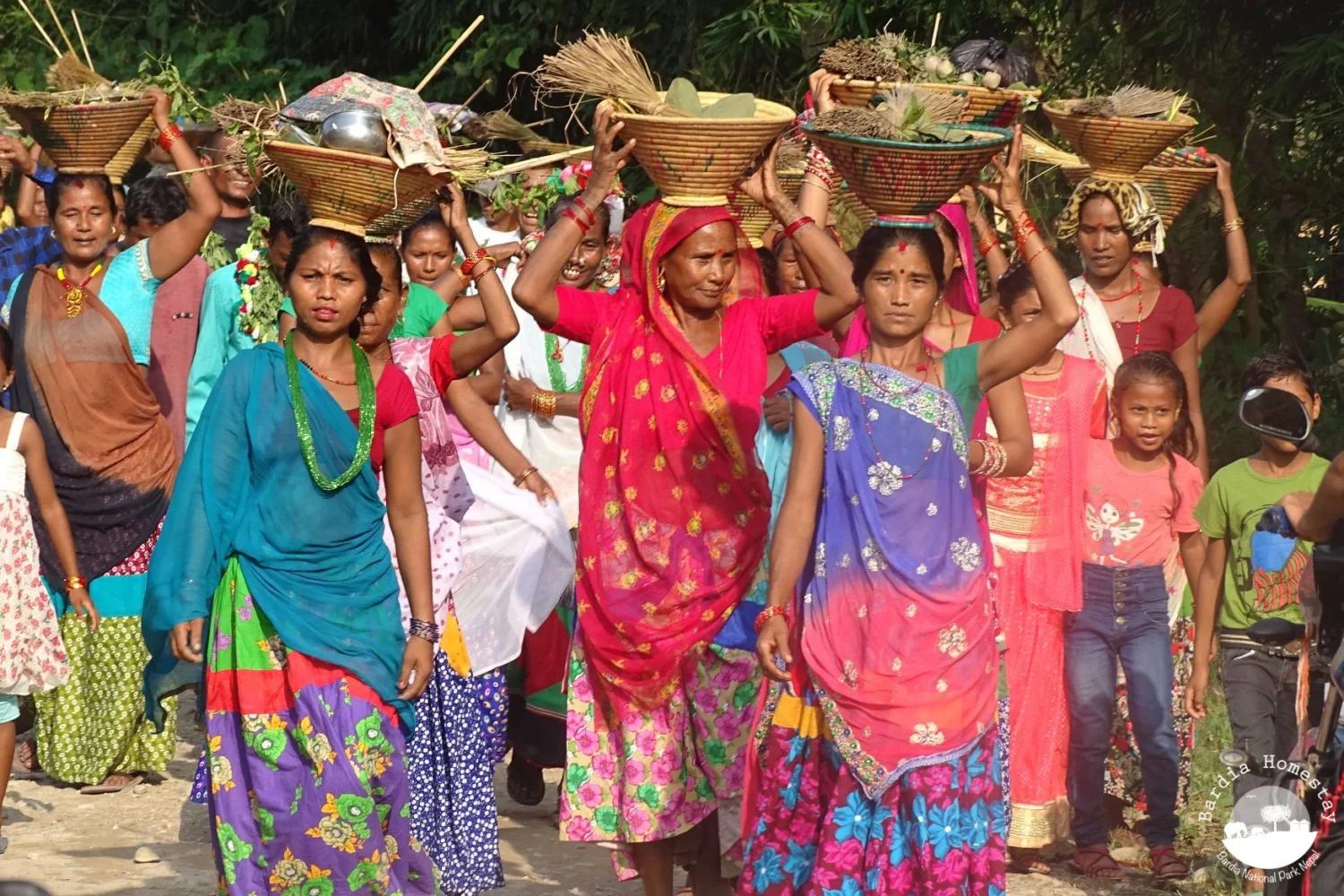 Tharu women Dashain