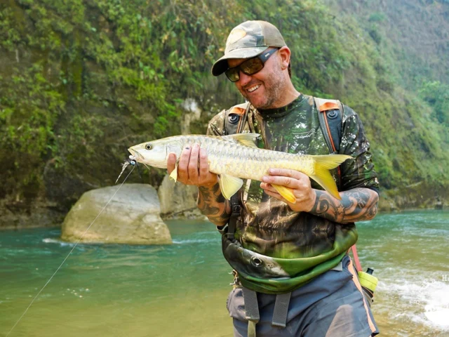 Mahseer fishing Bardia National Park Nepal